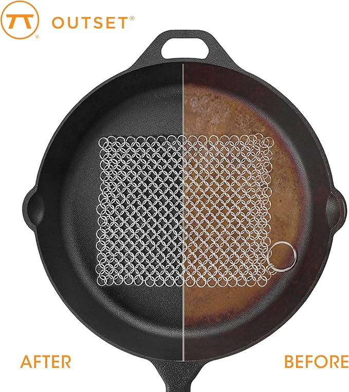 Chain Mail Cast Iron Cleaner and Scrubber Tool