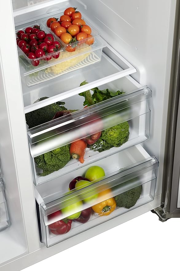 Hamilton Beach HBF2064 20.6 cu ft Counter Depth Full Size Refrigerator, Side Doors, Stainless