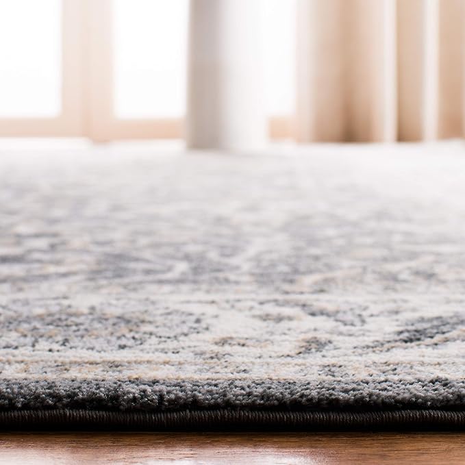 SAFAVIEH Area Rug 8x10 - Isabella Collection - Large - Grey & Dark Grey, Oriental Design, Non-Shedding & Easy Cleaning, Ideal for Living Room, Bedroom, Office, Dining Space (ISA912H)