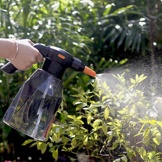 EVERDANT 0.5 Gallon Electric Sprayer,Extended Nozzle 2L Automatic Watering,Can Rechargeable Battery Powered Sprayer with Adjustable Spout for Garden,Fertilizing,Cleaning