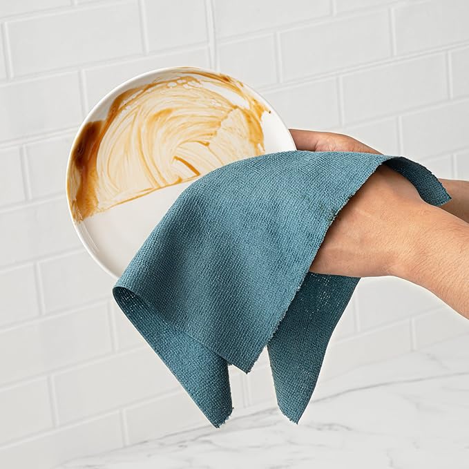 Clean Tek Professional 11.8 x 11.8 Inch Microfiber Towel Rolls, 300 Reusable Towel Rolls - Tear Away, Perforated, Teal Microfiber Cleaning Roll, For All The Cleaning Tasks