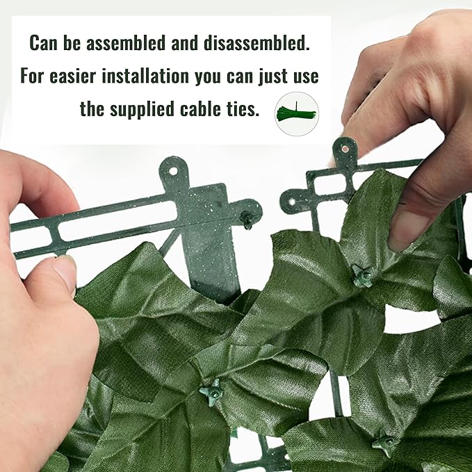 Artificial Ivy Privacy Fence Screen: 200 "x 60" (84 Sqft) Anti-Ultraviolet Artificial Hedge Grass Wall, Used for Indoor and Outdoor Green Background, Garden Greening Decoration