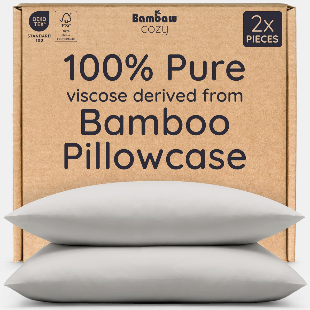 Bambaw 100% Viscose Derived from Bamboo Pillowcases - Image 1