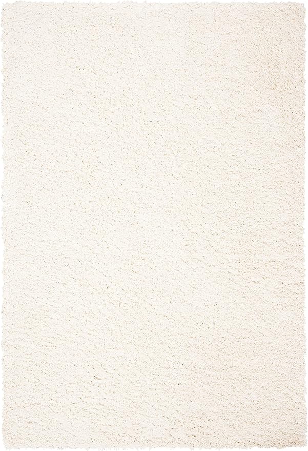 SAFAVIEH August Shag Collection Accent Rug - 4' x 6', Ivory, Solid Design, Non-Shedding & Easy Care, 1.5-inch Thick Ideal for High Traffic Areas in Entryway, Living Room, Bedroom (AUG200C)