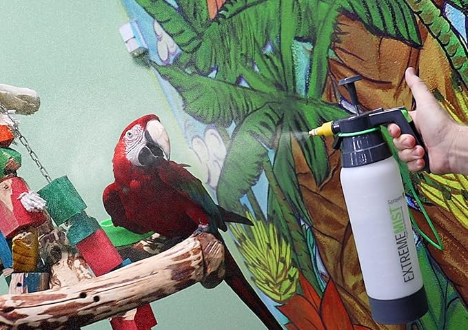 ExtremeMist® Bird & Aviary Care Starter Kit 20oz + 32oz Continuous Pressurized Mist Spray Bottles for Bird Bathing, Cooling & Cage Cleaning — Gentle Parrot, Finch & Aviary Mist Sprayer Set