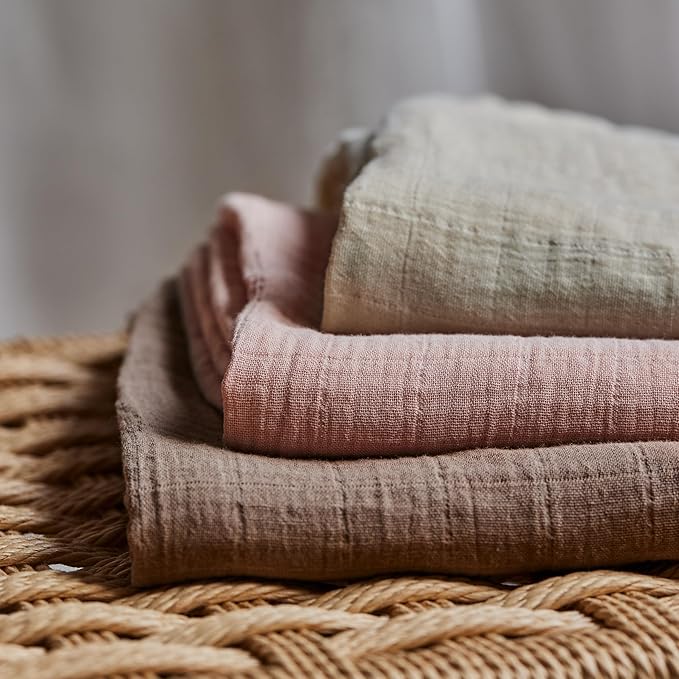 Baby Swaddle – Organic Cotton Muslin Baby Swaddles for Newborns 47” x 47” (Natural)