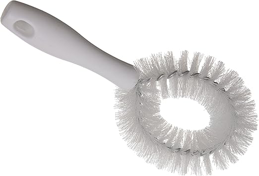 Sparta 4016402 Plastic Curved Brush, Vegetable Brush with Stiff Bristles for Commercial Kitchens, 8.75 Inches, White(Pack of 12)