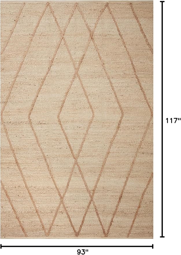 Loloi Bodhi Collection BOD-02 Ivory/Natural 7'-9" x 9'-9" Area Rug