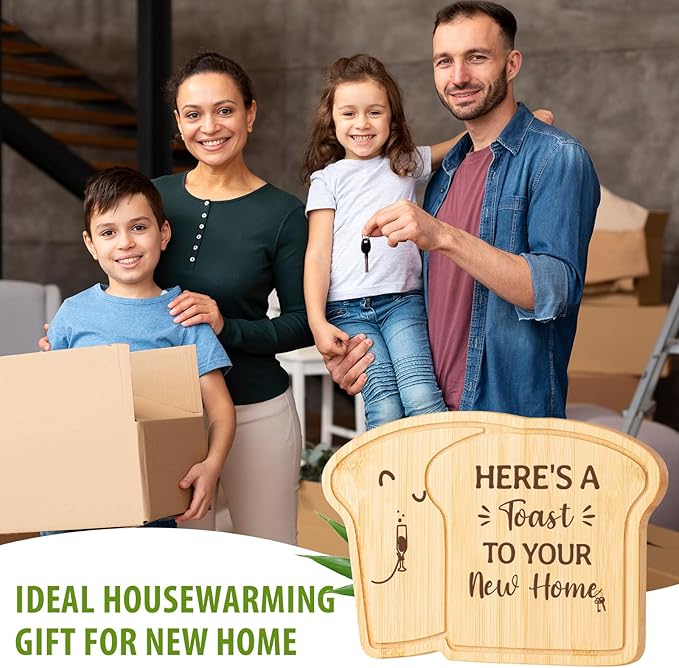 Craftique Funny House Warming Gifts New Home, New Home Cutting Board Essential/Gift Ideas, House/Kitchen/First Apartment Essential, Cute Novelty Housewarming Gifts for Women/Men/Couple/New Homeowner