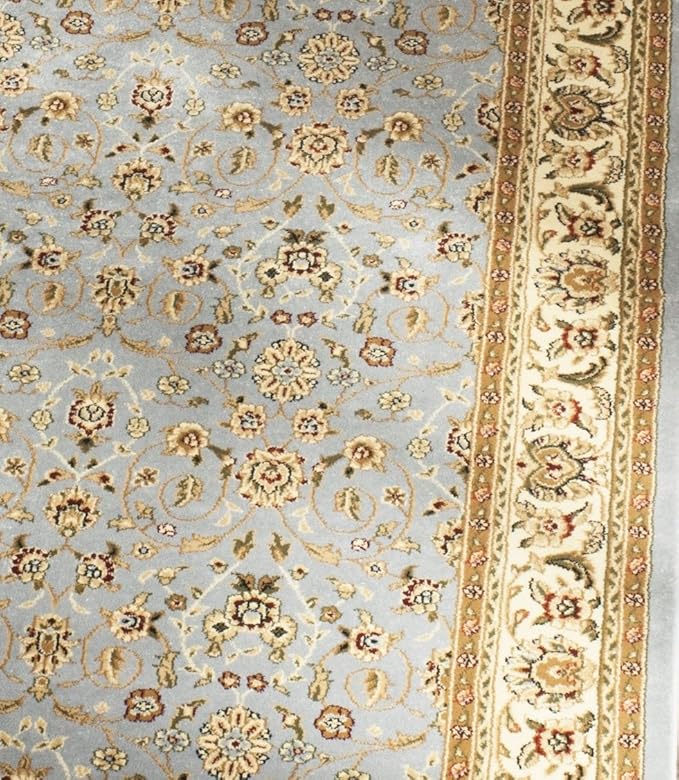 SAFAVIEH Lyndhurst Collection Area Rug - 6' x 9', Light Blue & Ivory, Traditional Oriental Design, Non-Shedding & Easy Care, Ideal for High Traffic Areas in Living Room, Bedroom (LNH312B)