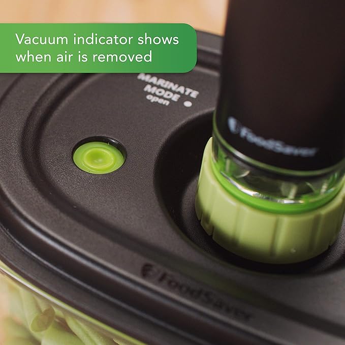 FoodSaver Preserve & Marinate Vacuum Containers, 10 Cup, BPA-Free, Dishwasher Safe, Clear