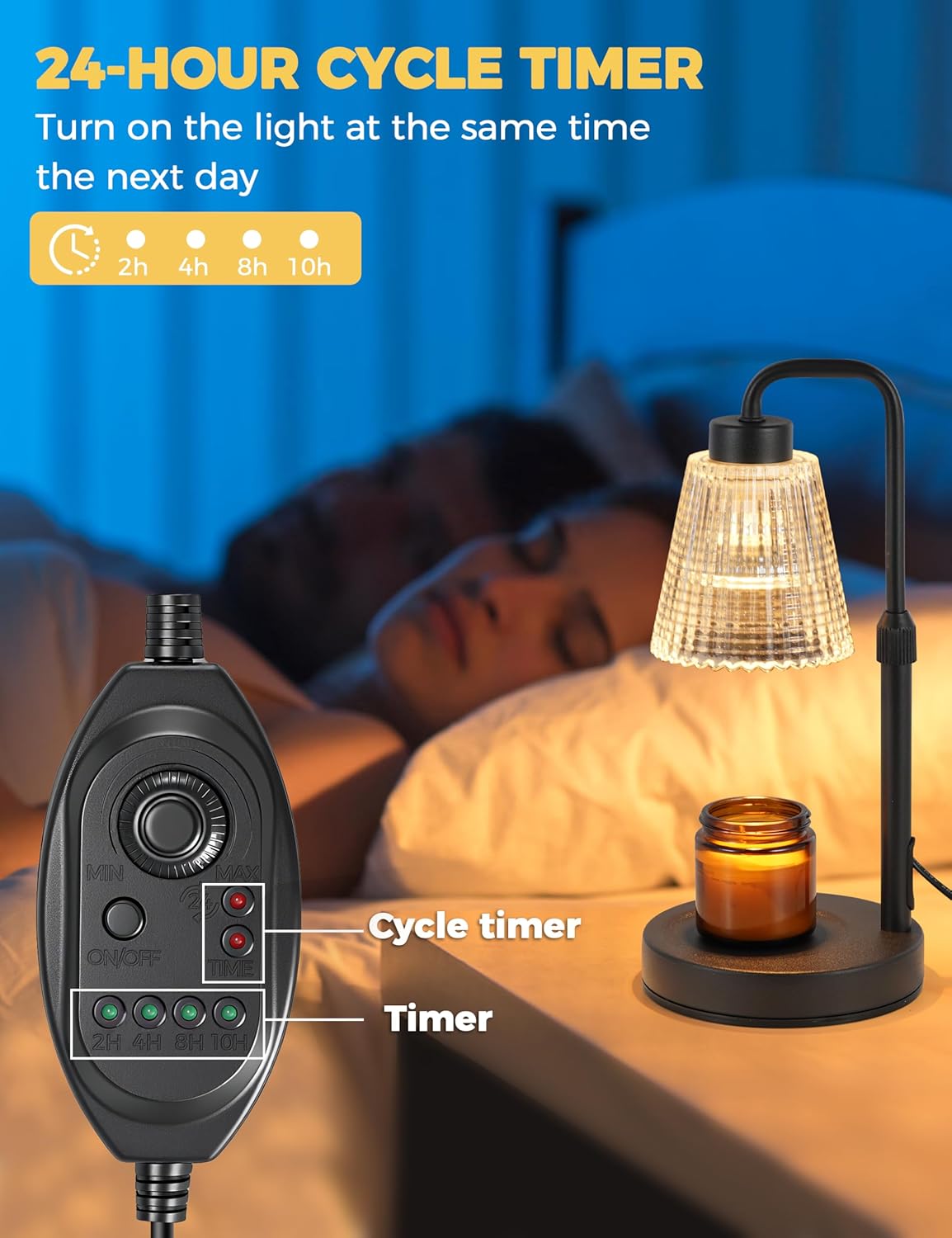 Dimmable Candle Warmer Lamp with Timer