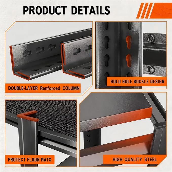 Over Toilet Storage Shelves, 5 Tier Adjustable Steel Shelf, Freestanding Metal Bathroom Space Saver, Waterproof&Rustproof Oraganizer with Reinforced Columns, Ideal for Laundry Bathroom, 36W*16D*72H