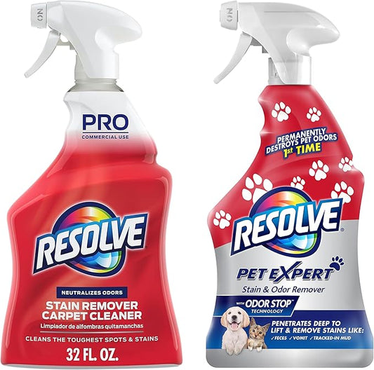 Resolve® - Spot & Stain Carpet Cleaner 32 oz. + Pet Expert Stain & Odor Remover 22 oz