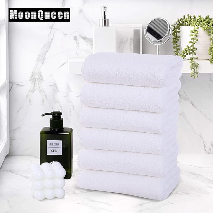 18 Pack Premium Hand Towels - Quick Drying - Microfiber Coral Velvet Highly Absorbent Towels - Multipurpose Use as Hotel, Bathroom, Shower, Spa, Hand Towel 16 x 28 inches (White)