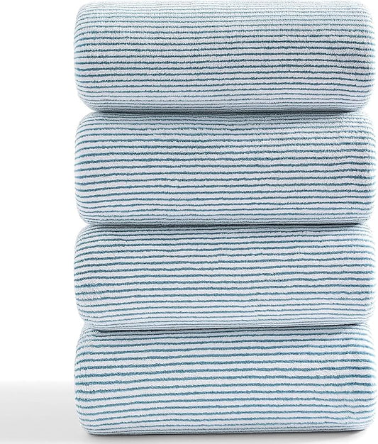 4 Piece Bath Towel Set 35"x70"Oversized Bath Towel for Bathroom Ultra Soft Fluffy Extra Large Bath Sheet Luxury Premium Bathroom Towel Highly Absorbent Quick Dry Shower Towel for Hotel Spa,Lake Blue