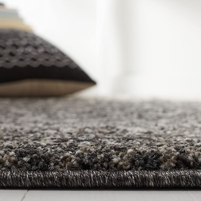 SAFAVIEH Retro Collection X-Large Area Rug - 12' x 18', Black & Light Grey, Modern Abstract Design, Non-Shedding & Easy Care, Ideal for High Traffic Areas in Living Room, Bedroom (RET2770-9079)