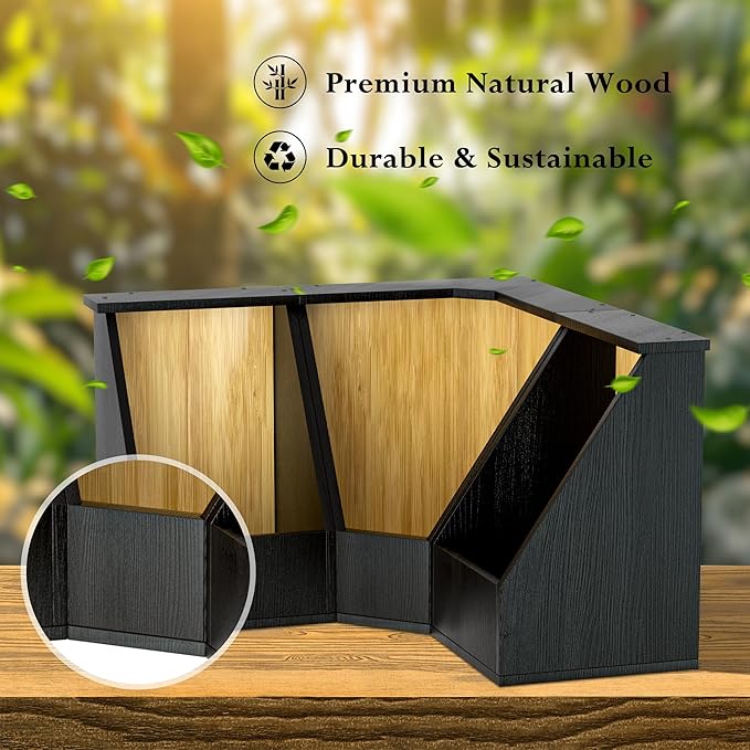 Jolitac Wood Pantry Storage Bins, Potato and Onion Storage Bin for Pantry and Kitchen Counter Multipurpose Organization Containers for Produce, Fruits, Vegetable, Set 3 Pieces