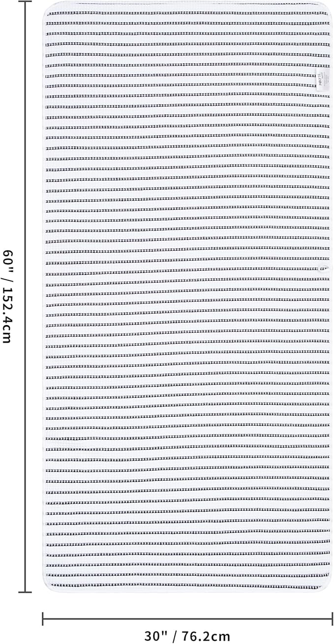430 GSM Microfiber Oversize Quick Dry Lint Free Bath Towel, 60 x 30 in, 4 Pack (Waffle Weave)