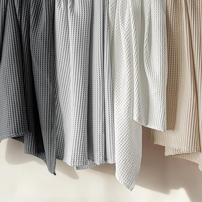 Exclusivo Mezcla 100% Cotton Waffle Weave Blanket Twin Size, Soft, Lightweight and Breathable Muslin Gauze Blanket for Dorm, Home Decor, All Season, 60"x80", Light Grey