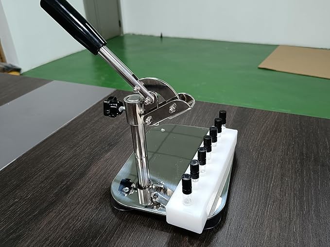 Manual Short Base Tabletop Perfume Bottle Cap Sealer for Small Diameter Caps, Easy-to-Use Perfume Sample Sprayer Sealing Tool