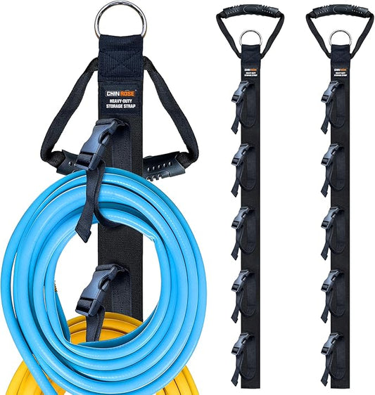 Extension Cord Organizer 2 Pack with 5 Slots Heavy Duty Wall Mounted Extension Cord Holder Space Saving Extension Cord Storage for Home and Garage
