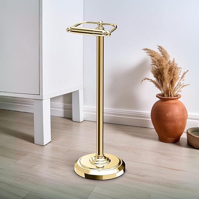 Home Accents Brass Toilet Tissue Holder, 22" H