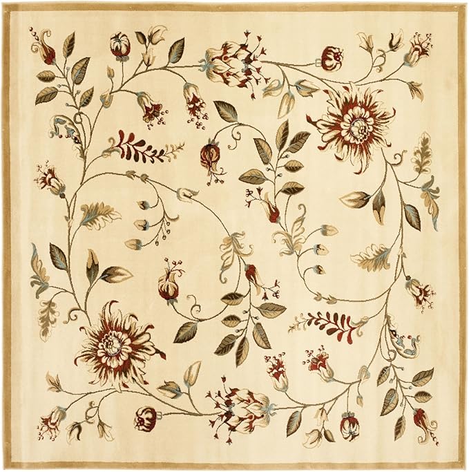 Safavieh LNH552 Lyndhurst Collection Traditional Oriental Round Area Rug Ivory/Multi/5' 3''L x 3' 3''W/Small Rectangle