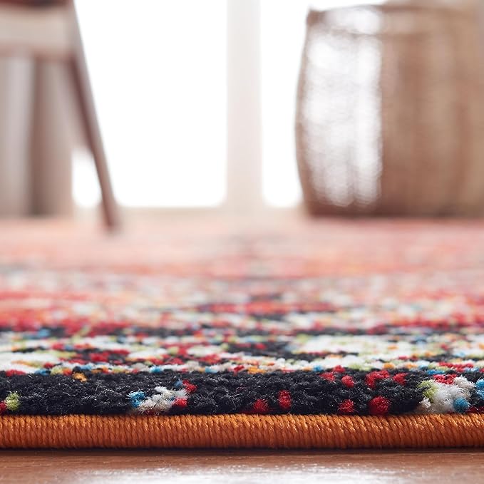 SAFAVIEH Vintage Hamadan Collection Area Rug - 9' x 12', Orange & Red, Oriental Traditional Persian Design, Non-Shedding & Easy Care, Ideal for High Traffic Areas in Living Room, Bedroom (VTH293P)
