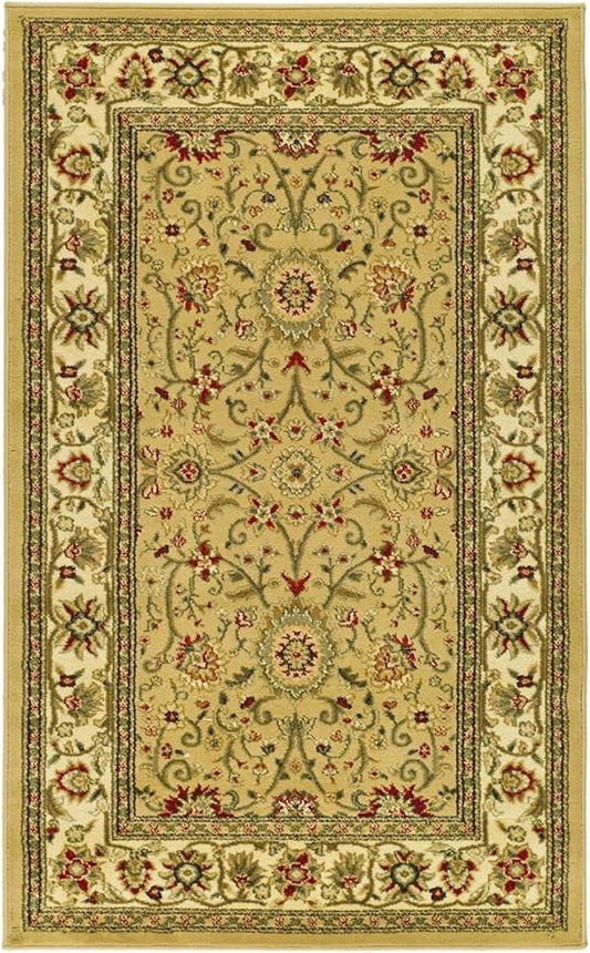 SAFAVIEH Lyndhurst Collection Accent Rug - 2'3" x 4', Beige & Ivory, Traditional Oriental Design, Non-Shedding & Easy Care, Ideal for High Traffic Areas in Entryway, Living Room, Bedroom (LNH212D)