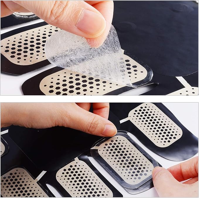 50 Pcs/25 Pack Gel Pads for Abs Stimulator Ab Trainer Replacement Gel Sheet for EMS AB Stimulator Gel Pad for All Abdominal Belts Muscle Stimulator Ab Toner