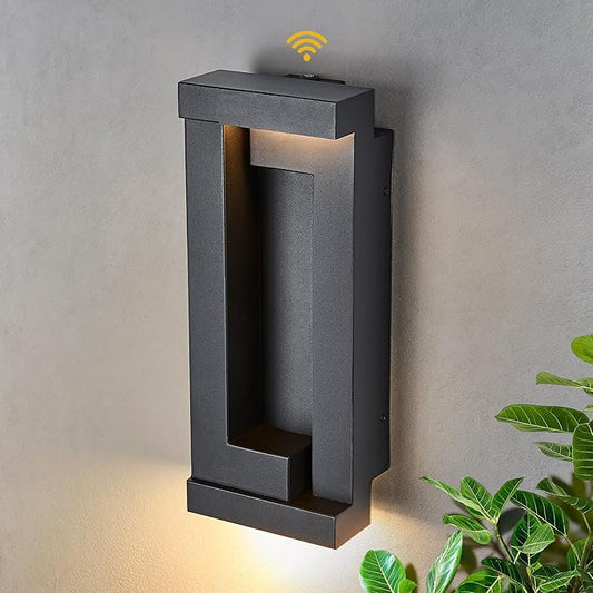 Dusk to Dawn Outdoor LED Wall Lights, Exterior Front Porch & Patio Light, Photocell Sensor Wall Sconce Lamp, IP65 Waterproof, Anti Rust Outside Lighting for House, Doorway, Garage