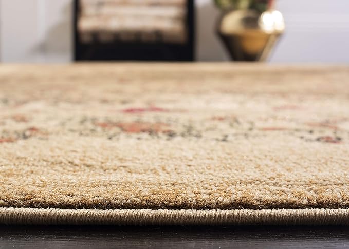 SAFAVIEH Lyndhurst Collection Runner Rug - 2'3" x 20', Beige & Multi, Traditional Paisley Design, Non-Shedding & Easy Care, Ideal for High Traffic Areas in Living Room, Bedroom (LNH224A)