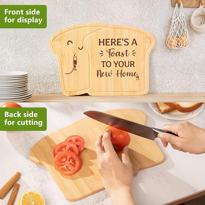 Craftique Funny House Warming Gifts New Home, New Home Cutting Board Essential/Gift Ideas, House/Kitchen/First Apartment Essential, Cute Novelty Housewarming Gifts for Women/Men/Couple/New Homeowner