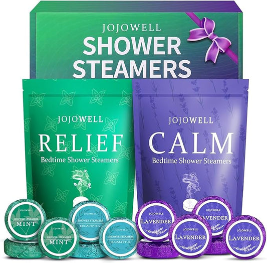 Shower Steamers Aromatherapy - 12 Pack Birthday Gifts for Women Men, Mothers Day Gifts for Mom Wife, Easter Baster Essentials, Eucalyptus for Shower, Nasal Relief Self Care Home Spa Gifts for Women