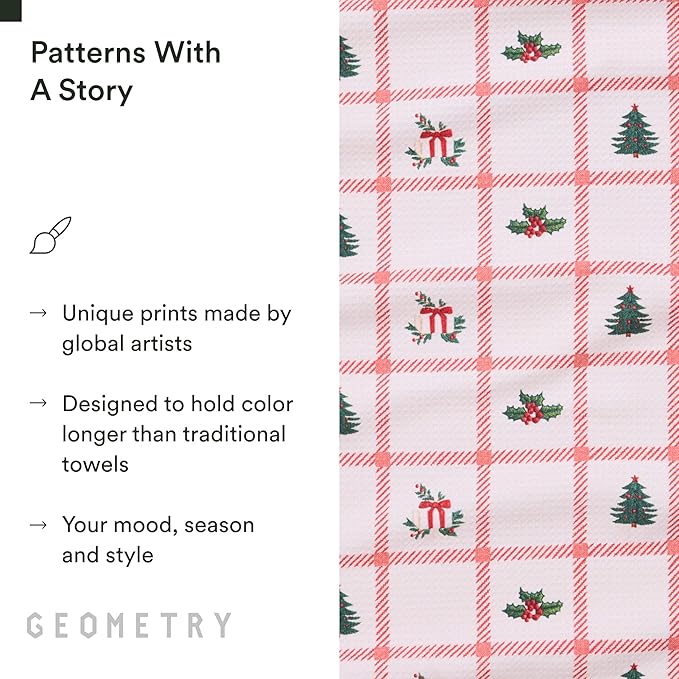 Christmas Kitchen Towels - Quick Dry Microfiber Cloth Dish Towels for Kitchen Drying - Premium Quick Dry Towel - Tidings