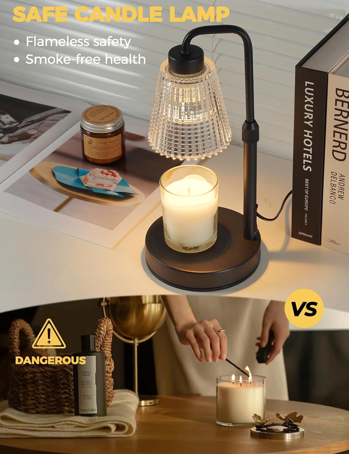 Dimmable Candle Warmer Lamp with Timer
