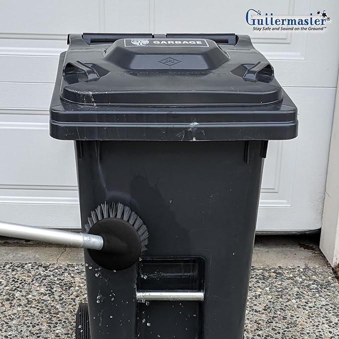 Guttermaster GM-314P Grey 4.5 Inch Diameter Round Medium Stiff Flow Through Brush for Decks and Sidewalks