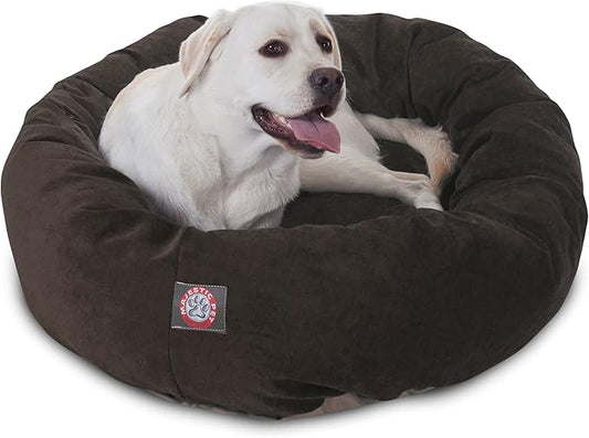 Majestic Pet Villa 40 Inch Shredded Memory Foam Dog Bed for Large Sized Dog 40x29x9 Inch–Orthopedic Pet Bed with Removable Washable Cover-Washable Large Puppy Mat with Head Support-Storm
