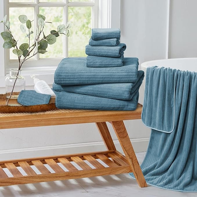Extra Large Bath Sheet Set of 4,Ultra Soft Fluffy Towel,35”x 70”Oversized Bath Towel Set,Premium Microfiber Bathroom Towel Set Highly Absorbent Quick Dry Shower Towel for Bathroom,Hotel,Spa(Turquoise)
