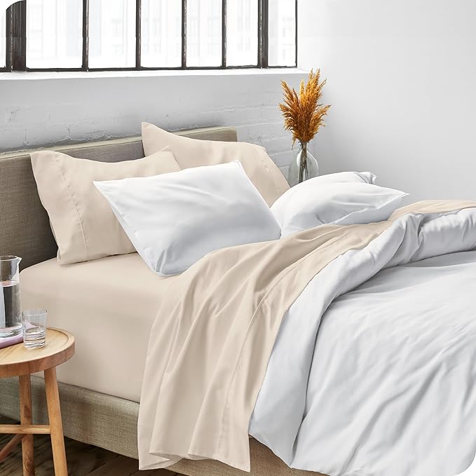 Split Head Flex King Sheet Set 4-Piece - Ultra-Soft Microfiber Deep Pocket