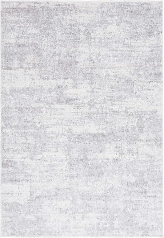 SAFAVIEH Amelia Collection Area Rug - 6' x 9', Ivory & Light Grey, Modern Abstract Design, Non-Shedding & Easy Care, Ideal for High Traffic Areas in Living Room, Bedroom, Dining (ALA700F-6)