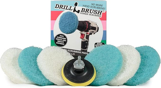 Drill Brush - Kitchen Accessories - Scrub Pads - Shower Cleaner - Bathtub - Bath Mat - Sink - Scrubber - Stove - Oven Rack - Cooktop - Frying Pan - Pots and Pans - Tile - Grout Cleaner - Flooring