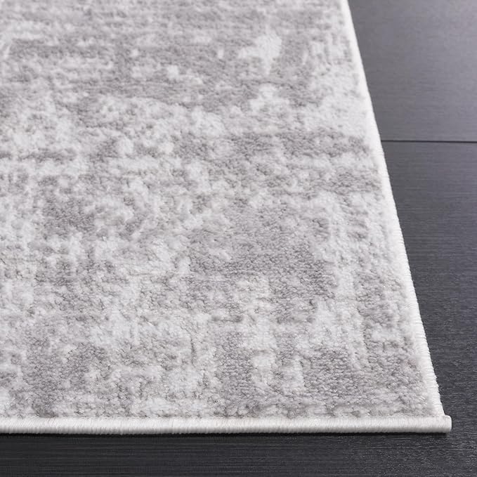 SAFAVIEH Amelia Collection Runner - 2'2" x 8', Ivory & Stone Grey, Modern Abstract Design, Non-Shedding & Easy Care, Ideal for The Living Room, Dining, Bedroom (ALA700E)