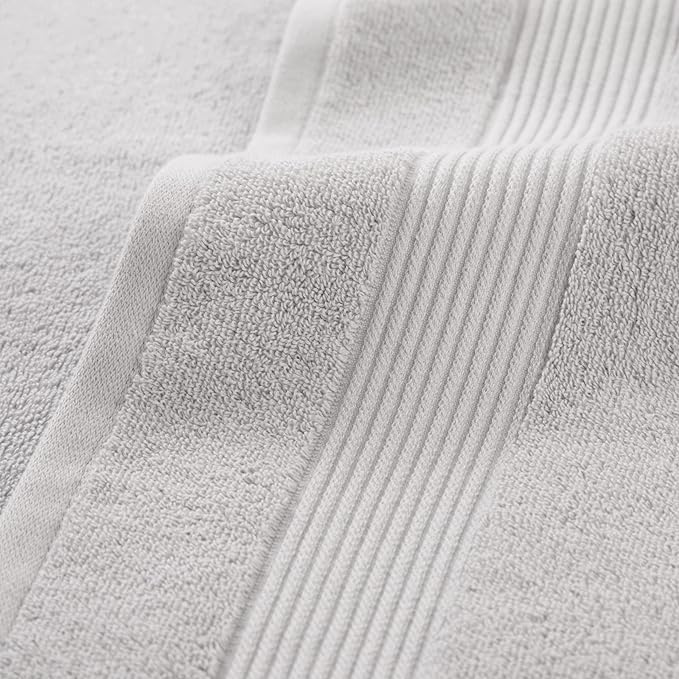 Arkwright Solid Hand Towels, Pack of 6, 100% Cotton 600 GSM Soft Absorbent Guest Bathroom Towels for Hotel, Spa or Vacation Rental, 28 x 16 in, Titanium Grey