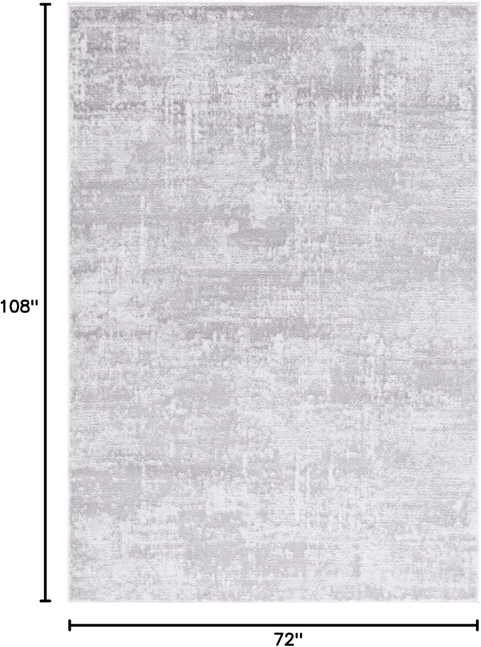 SAFAVIEH Area Rug 6x9 - Amelia Collection - Ivory & Stone Grey, Modern Abstract Design, Non-Shedding & Easy Cleaning, Ideal for Living Room, Bedroom, Dining Space (ALA700E)