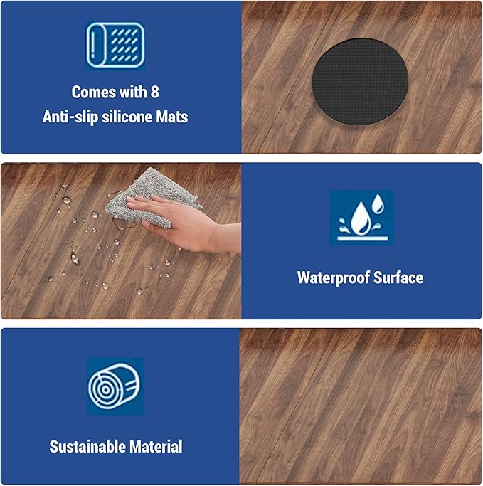 Washer Dryer Countertop,27.5" x 54" Wood Topper for Laundry Room Organization，Laundry Countertop Over Washer and Dryer,with Edge Rails,Non-Slip Mat,Easy to Assemble