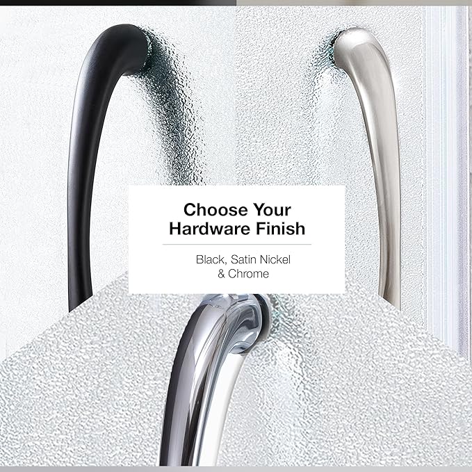 OVE Decors Breeze 34 in. Corner Shower Frosted Sliding Door, With Base and Walls in Chrome Finish