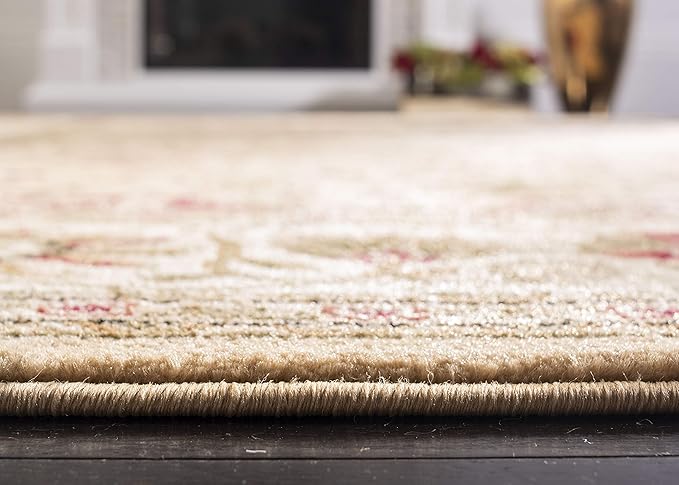 SAFAVIEH Lyndhurst Collection Runner Rug - 2'3" x 8', Beige & Ivory, Traditional Oriental Design, Non-Shedding & Easy Care, Ideal for High Traffic Areas in Living Room, Bedroom (LNH212D)
