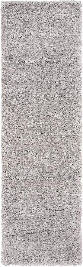 SAFAVIEH Fontana Shag Collection Runner - 2'3" x 14', Grey, Solid Pattern, Non-Shedding & Easy Care, 2-inch Thick, Ideal for The Living Room, Dining, Bedroom (FNT800F)